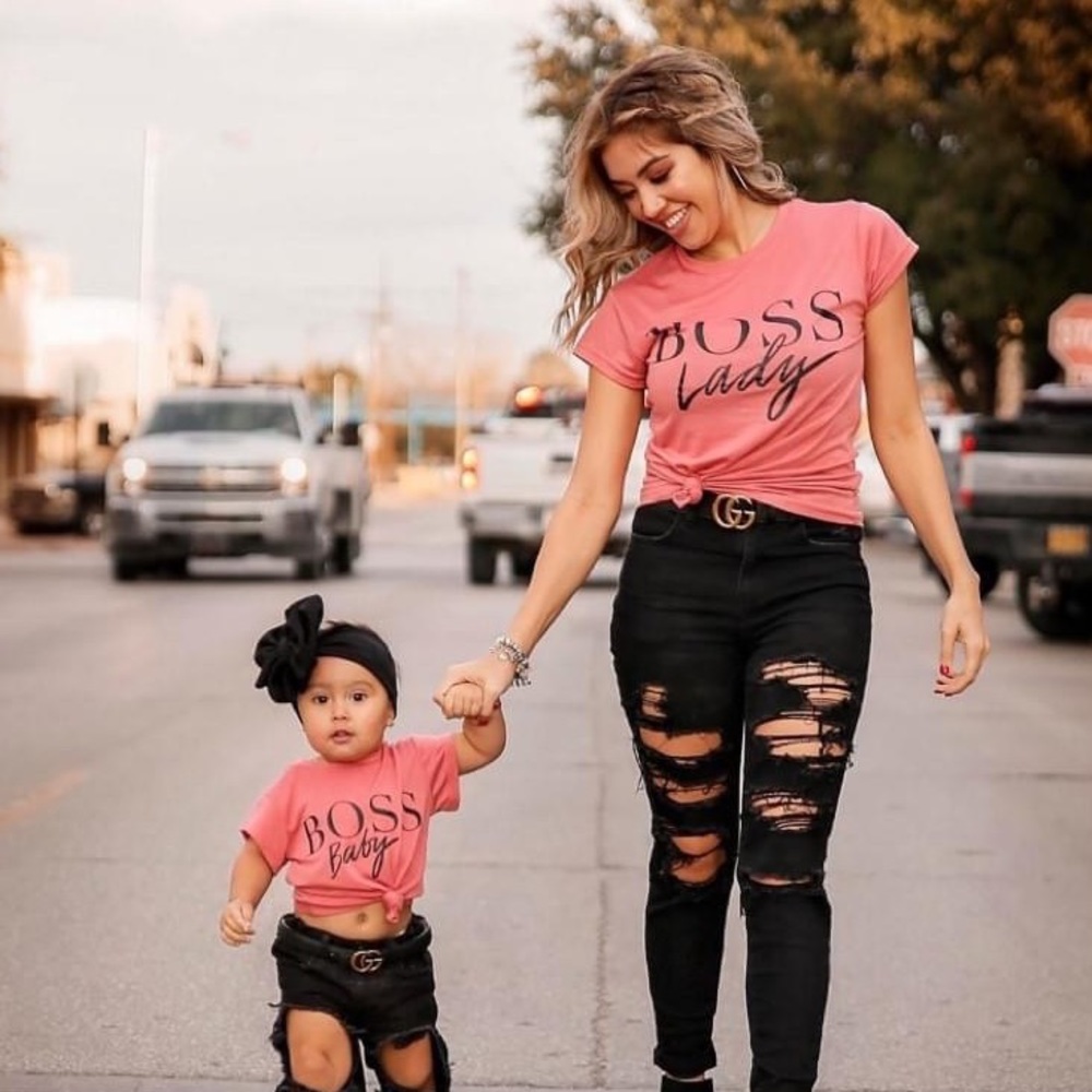 Mommy and me “boss lady/boss baby” tees